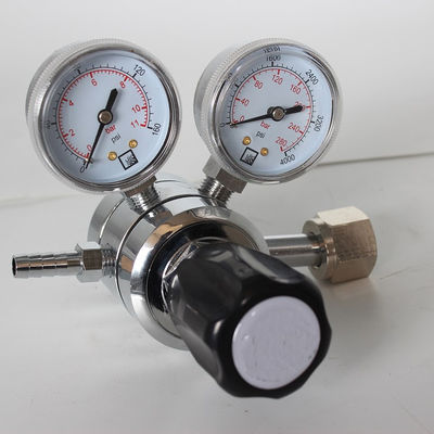Dual Stage Laboratory Regulator for Nitrogen Helium Argon Specialty Gas Lab Gauge