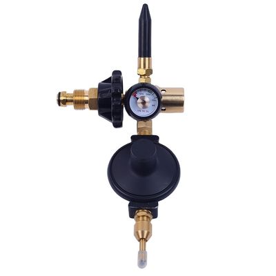 Copper Helium Balloon Inflator Filler Valve Regulator with Gauge and Auto Shut Off