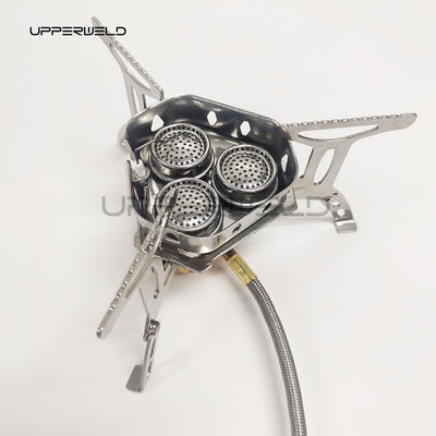 Outdoor Cooking Portable Burner Round Stainless Steel Furnace Head Camping Gas Stove