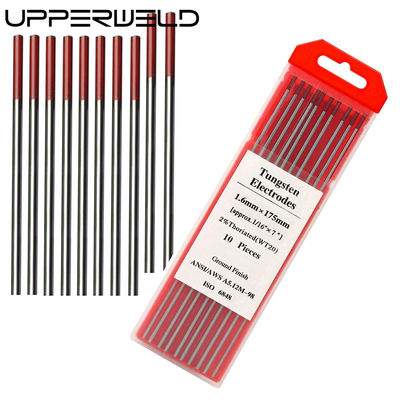 10-Pack 2% Thoriated Red WT20 3/32&quot; TIG Welding Tungsten Electrodes Length 150mm
