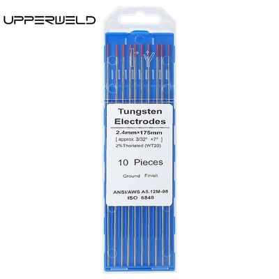 Red Color 2% Thoriated 3/32&quot; x 7&quot; WT20 TIG Welding Tungsten Electrodes Tungsten Rods