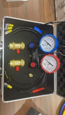 R744 Quick Coupler Car AC Manifold Gauge Set for Universal Car Fitment Air Conditioning