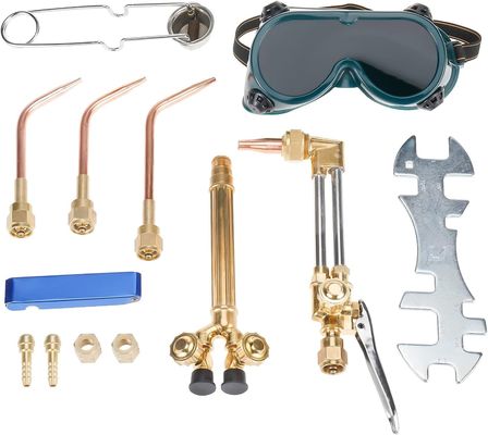 Versatile Welding and Cutting Oxygen Acetylene Gas Torch Kit with Cutting Nozzle
