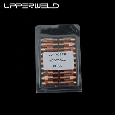 M6 28 0.8MM Gas Power Copper Mig Welding Torch Accessories for Welding Performance