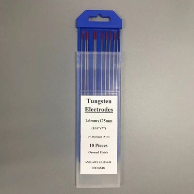TIG Welding Consumables 2% Thoriated Red Head Tungsten Electrodes WT20 1.6mm Superior