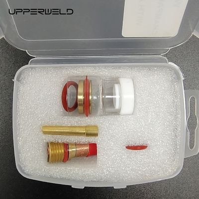 Better Gas Coverage Upper WP-17/18/26 Champagne Nozzle Kit with Adapter 2.4mm TIG Welding Consumables