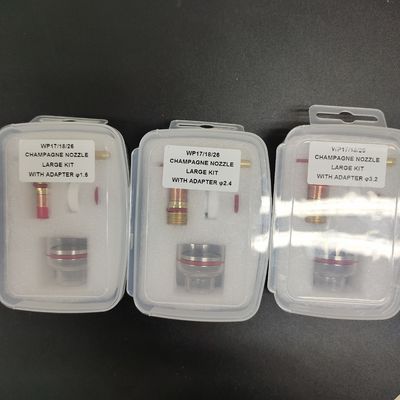 WP-17/18/26 Champagne 3.2mm Tig Nozzle Large Kit with Adapter For TIG Welding Quartz