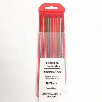 Welding Rods Red Tip 2.4mm*175mm TIG Welding Accessories for Welding Current 40-230A