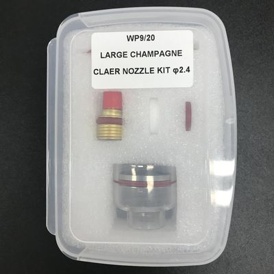 WP-9/20 Large Champagne Clear Quartz Nozzle Kit for 2.4mm Tig Welding Accessories