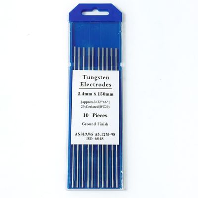 TIG Welding Accessories WC20 Grey Tip Tungsten Rods with DC/AC Operating Current