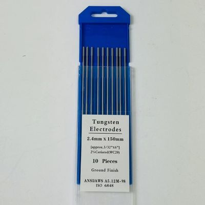 TIG Welding Accessories WC20 Grey Tip Tungsten Rods with DC/AC Operating Current