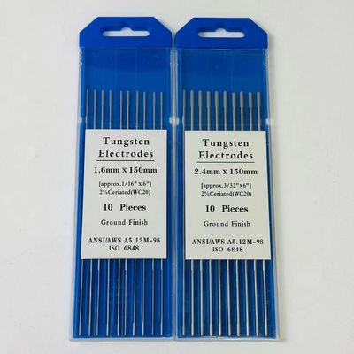 TIG Welding Accessories WC20 Grey Tip Tungsten Rods with DC/AC Operating Current