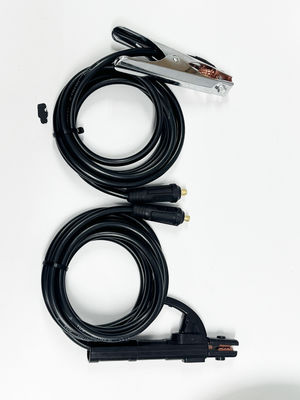 200A Current Rating Welding Cable Set with Brass Electrode Holder and 10-25 EU Connector