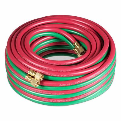 NBR Oxygen Acetylene Hose 1/4 Inch B Fittings Twin Welding Hose for 50ft Efficiency