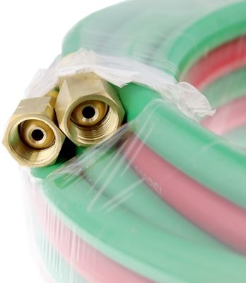1.63KGS Soft Hose 25ft 1/4" B Fittings 800PSI Oxy Acetylene Twin Type T Grade R Grade Welding Hose