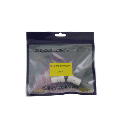 Customized Support MIG Accessories 501D White Ceramic Gas Diffuser for Welding Torch