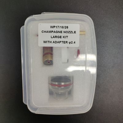 Tig Accessories WP-17 18 26 Champagne Nozzle Large Kit with Adapter 2.4mm Ceramic