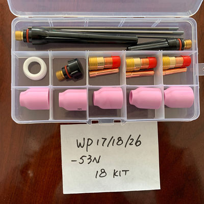 WP17 18 26 -53N 18KITS Ceramic Glass Cup Kit Easy-operating Welding Torch Gas Lens Collect