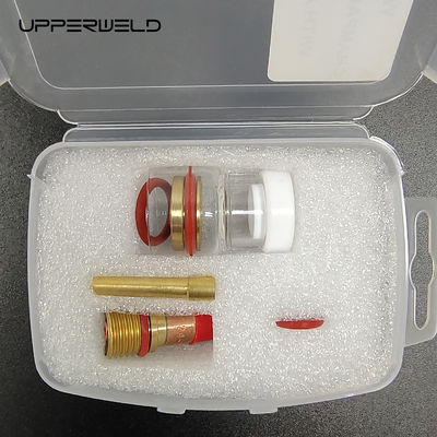 Clear Tig Welding Torch Parts and Accessories Champagne Nozzle Kit with Adapter 2.4mm