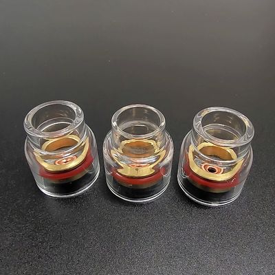Clear Tig Welding Torch Parts and Accessories Champagne Nozzle Kit with Adapter 2.4mm