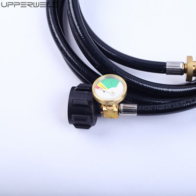 Propane Extension Burner Hose with Gauge for Burning Gas Transport and Welding Torch