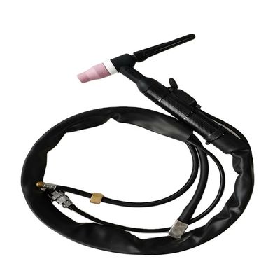 Upper WT-17 10-25EU Gas Argon Tig Torch Air-cooled Welding Gun for Metal Welding Black Red
