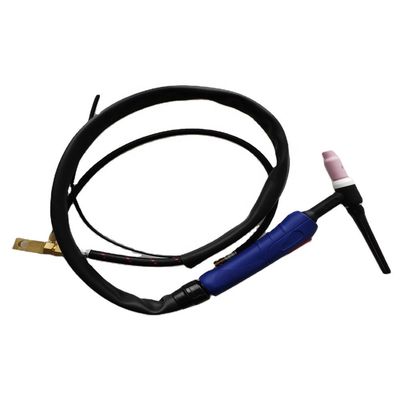 Upper WT-17 10-25EU Gas Argon Tig Torch Air-cooled Welding Gun for Metal Welding Black Red