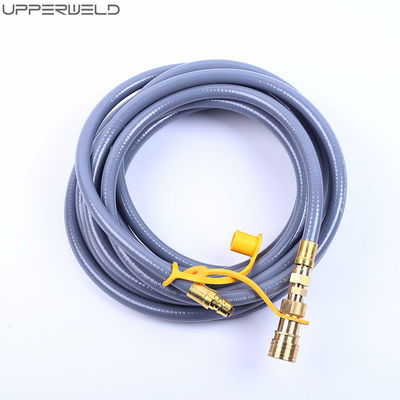 10/12/24 Feet Natural Gas Hose with Quick Connect Fittings and WELDING Hose in Silvery