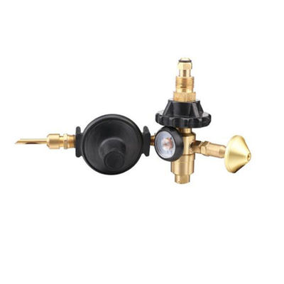 Brass Dual System 2 Stage CO2 Pressure Regulator for Draft Beer and Kombucha Set Ups