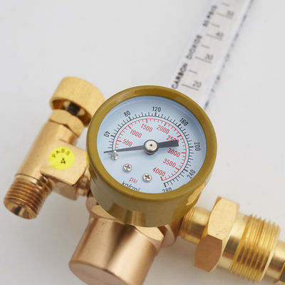 Adjustable Flow Meter Co2 Argon Regulator for 4000 Psi Inlet Pressure and 10ft Hose