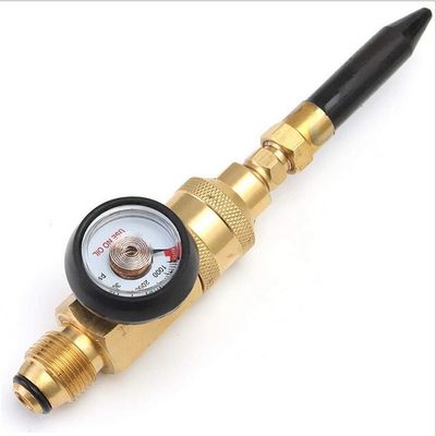 Balloon Inflator Brass Yellow Helium Gas Regulator with Hand Tight Cylinder Gauge