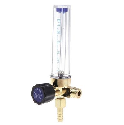 1/4-Inch Female Flare Inlet Connection Nitrogen Regulator Flow Indicator Brass Yellow HVAC