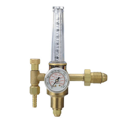 1/4-Inch Female Flare Inlet Connection Nitrogen Regulator Flow Indicator Brass Yellow HVAC