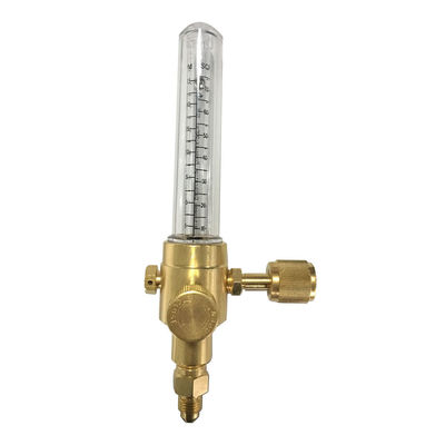 1/4-Inch Female Flare Inlet Connection Nitrogen Regulator Flow Indicator Brass Yellow HVAC