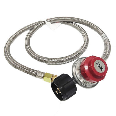 12 Feet High Pressure Gas Cooker with 3/8 inch Female Stainless Steel Braided Regulator