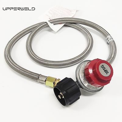 12 Feet High Pressure Gas Cooker with 3/8 inch Female Stainless Steel Braided Regulator