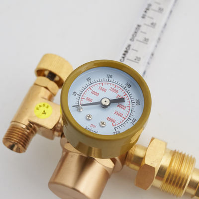High Pressure Gas Reduction Dual Output Argon Regulator Flowmeter for CO2 Air Control
