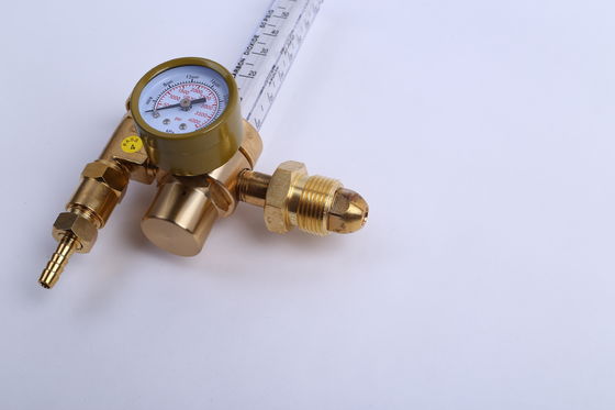 CGA320 and CGA580 Dual Co2 Flowmeter Welding Gas Regulator with Screw Thread Gas Reducer