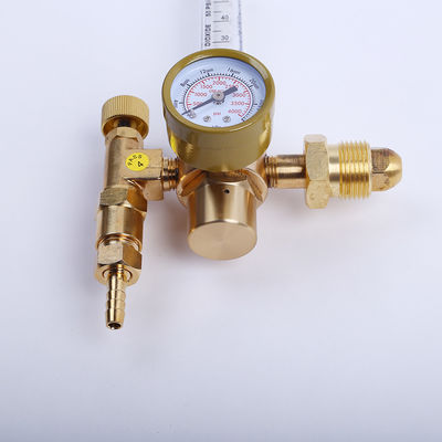 CGA320 and CGA580 Dual Co2 Flowmeter Welding Gas Regulator with Screw Thread Gas Reducer