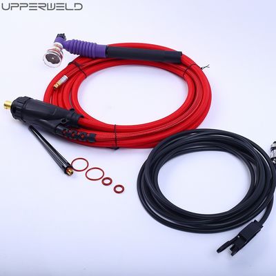 Cutting Industry Red and Black WT125F TIG Welding Torches with Glass Cup Performance