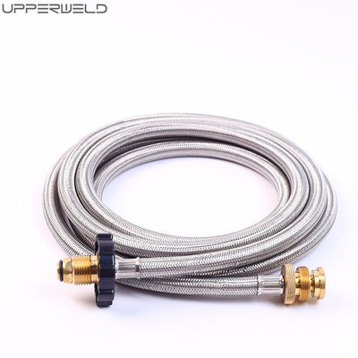 Fire Pit Propane Hose Adapter Stainless Braided LPG Gas Refill for Camping Stove