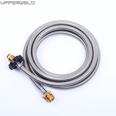 Fire Pit Propane Hose Adapter Stainless Braided LPG Gas Refill for Camping Stove