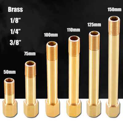 LPG Hose Brass Thread Extension Rod Connector Pipe Fitting 1/8&quot; 1/4&quot; 3/8&quot; Female Head