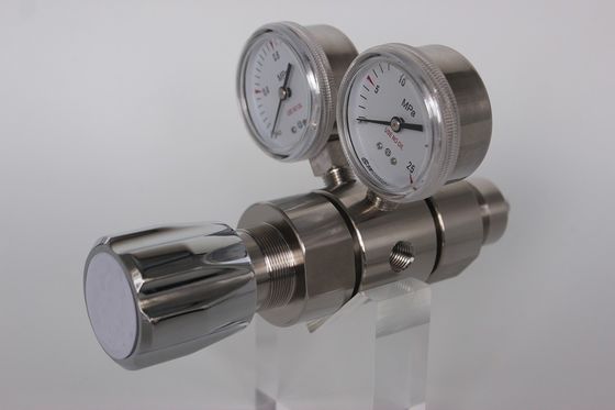High Pressure Laboratory Stainless Steel Oxygen Regulator with Dual Stage W21.8 G5/8