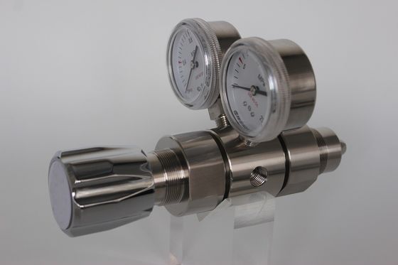 High Pressure Laboratory Stainless Steel Oxygen Regulator with Dual Stage W21.8 G5/8