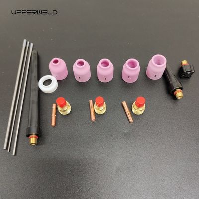 18pcs Alumina Nozzle Collet Body Electrode Insulator TIG Welding Torch Consumables Kit
