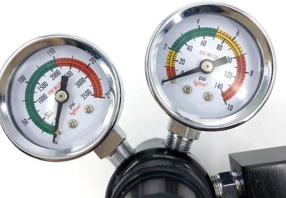 Fish Tank CO2 Regulator with Check Valve Dual Gauge Display CGA320 Thread Solenoid 110V