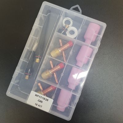 WP-17/18/26 TIG Welding Torch Consumables Kit for 1.6mm/2.4mm/3.2mm Electrodes 18pcs