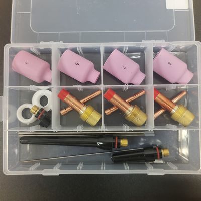 WP-17/18/26 TIG Welding Torch Consumables Kit for 1.6mm/2.4mm/3.2mm Electrodes 18pcs