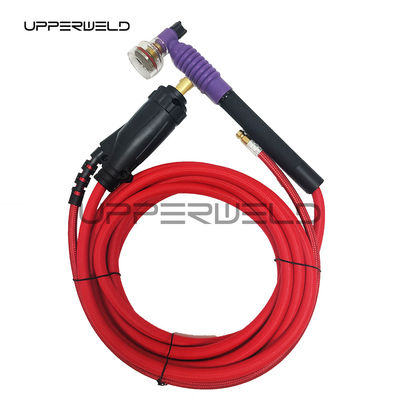 WT125F TIG Welding Torch with Red Cable Glass Cup and Gas Lens Customized ODM Support